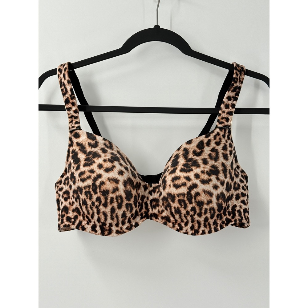 Soma Stunning Support Smooth Balconette Bra Women 38C Leopard Print 072103